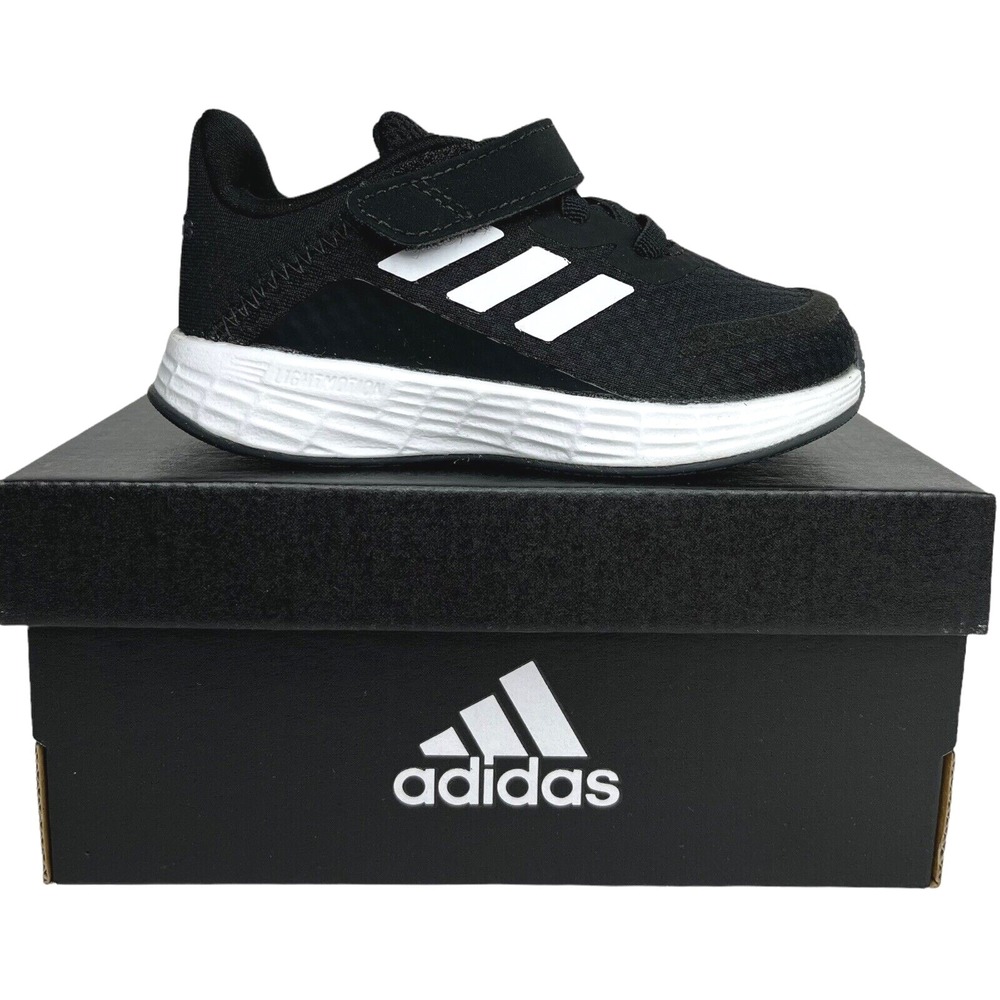 Adidas Baby Boys Slip-on Sneakers Size‎ 6 Black-White Athletic Shoes Lightweight